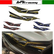 BPK 포르자 300 350 사이드 스티커 패드 21 22 23년 데칼 튜닝스티커 카울 커버, 3D 사이드스티커, 카본블루Z, 1개