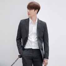 조군샵 펜슬 린넨 스트라이프 자켓_JK2559
