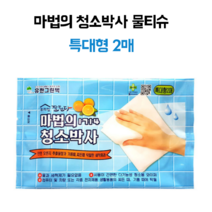도톰한 특대형 청소박사 2매 찌든때 기름때 식당 주방 봄맞이청소 대청소 자동차 자전거 욕실 냉장고청소 클럽세척 운동화 전등 물티슈 블럭