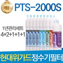 현대위가드 PTS-2000S 고품질 정수기 필터 호환 전체세트, 선택02_1년관리세트(4+2+1+1+1=9개)