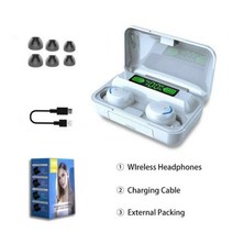 OTVP TWS F9 블루투스 이어폰 샤오미 50 스테레오 방수 무선 헤드폰 핸즈프리 Binaural 헤드셋, 01 A-White, A-White
