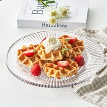 엘리사 투명 원형 유리접시, 플리츠 대 × 1개, 1개