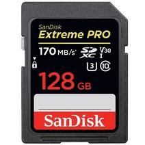 [산디스크sd] 샌디스크 익스트림 프로 SD 메모리카드 SDSDXXY, 128GB