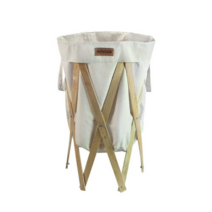 노마드 패브릭 우드 햄퍼 캔버스, 아이보리, 5개