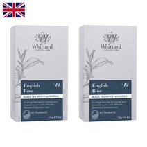 [영국] Whittard 위타드 잉글리쉬 로즈 홍차 블랙티 전통 티백 50개입 125g, 2팩