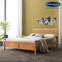 [잉글랜더] 메이블 내츄럴원목 침대(Sweet Slumber 포켓 필로우탑 매트-Q)