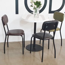 비올렛콤비 업소용의자 철제의자 카페 디자인 식당 의자, 03.엠보체어-브라운, 1개