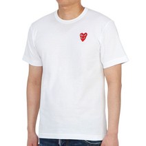 꼼데가르송 [꼼데가르송] 더블하트와펜AZ T288 051 2 남자 반팔티셔츠