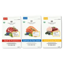 오가앤리프 강아지 사료 눈물 피부 알러지 개선 1.8kg 5.6kg 소고기 유산균 오리 초록입홍합 가수분해 연어 아마씨, 가수분해연어&아마씨 5.6kg