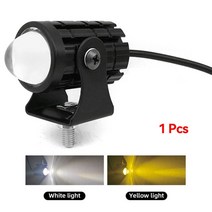 바이크 오토바이 헤 라이트 12V LED 램프 전구 듀얼 컬러 안개등 12000lm 모토 스쿠터 액세서리, [01] 1 pcs white yellow