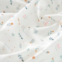 오가닉 면 30수 평직-봉봉 미니가든 꽃무늬원단