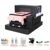 A3프린터 복합기 캔버스 가방용 섬유 잉크 포함 플랫 베드 티셔츠 신발 의류 프린터, 2.Black Bunlde 3