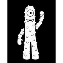 Makarios LLC Yo Gabba Gabba Muno Cars Trucks Vans Walls 노트북 MKR| 화이트 | 5.5 x 2.75|MKR515114984