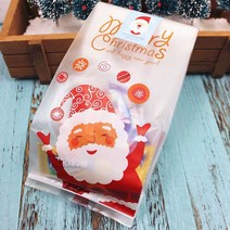 크리스마스 OPP 봉투 포장 데코 소품 산타 선물 10 1세트, XB-02010매1세트