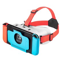 고성능 VR 안경 닌텐도 스위치 OLED 3D 가상 현실 영화 게임 헤드셋 조정 가능한 큰 렌즈
