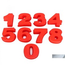 ZZJJC 실리콘 케이크 몰드 로스팅 툴 3D 입체 생일 케이크 초콜릿 디지털 몰드, 숫자 0