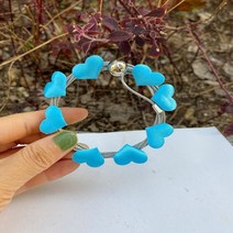 아크릴액자 압축앨범 가훈 가벼운 액자 실버 마그네틱 케이블 사진 프레임 로프 벽 -153, Blue heart, Blue heart
