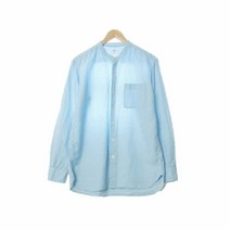 유니클로 하늘색 마혼방 노카라셔츠 남자 4120