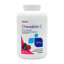 지엔씨 츄어블 비타민 C 500 mg 180 베지타블렛, 3병, 180정