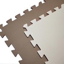 홈짐 폼 바닥 매트 기숙사 단열 방음 층간 소음 운동, 베이지+브라운_57x57x1.0cm 1조각