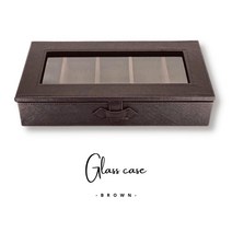 가죽 안경 선글라스 케이스 악세사리 보관함 3색상, 블랙