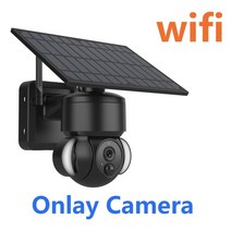와이파이 shiwojia 태양광 카메라 4g sim 야외 무선 cctv 클라우드 h265 태양광 발전 정원 조명 보안 감시 배터리 캠, 블랙 와이파이 카메라