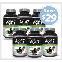 Brazil Acai 7 200 Vcaps 6 PACK 브라질 아사이베리 100배 농축 200정 뉴트리돔 아사이베리 100배 농축 6병 스페셜 캐나다에서 직배송