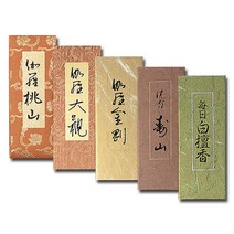 불교용품 향당 침향 향기 가라대관 선향 세트, 10개 팩, B 가로 그랜드 뷰