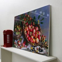 ac122-폼아크릴액자58CmX38Cm_그림같은과일정물화, 1.그린