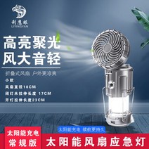 야외 휴대용 랜턴 선풍기 다기능 조명등 야간 안전 라이트 시원한 바람 캠핑 차박 야외 스포츠 용품, 실버 팬 라이트(태양광충전+직접충전)