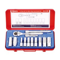 [디어제스트]_3 8SQ 롱핸드소켓렌치세트 GS-313M 13pcs (SET) 연결대 라쳇핸들★★★★★