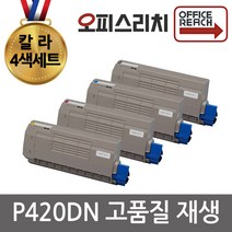 신도리코 P420DN 4색세트 프리미엄재생토너
