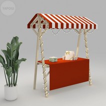 행사 매대 가판대 노점 플리마켓 접이식 판매대 진열대, 레드 접이식  120 60 200, 1개