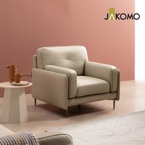 자코모 [SK단독+헤드레스트증정]바니 1인 이태리 천연면피 소가죽 소파, 그레이