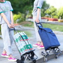 접이식 3휠 장바구니 계단카트 4종 쇼핑카트 핸드캐리어 시장카트 다용도카트 시장바구니 이동식카트 더웨이브스토어, 지브라