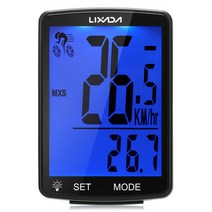 자전거 스톱워치 거리계 속도계 lixada 무선 컴퓨터 다기능 lcd 화면 컴퓨터 산악, 협력사, 블랙 블루
