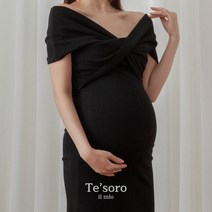 꼬임 오프숄더 임산부 주수원피스 만삭촬영 원피스
