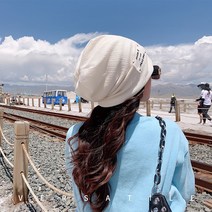 iPSTO 패치 롱 비니모자 니트 벙거지 모자 남성 여성 겨울 모자