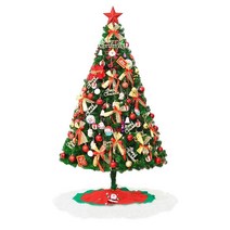 조명과 함께 크리스마스 트리 장식 휴일 파티 장식 크리스마스 트리 쇼핑몰 창턱 휴일 장식을위한 미니어처, PVC, 스타일 C