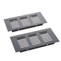 정화조 환풍기 환기구 배기팬 소형 미니 덕트 2pcs 150mm 알루미늄 합금 환기 에어 벤트 그릴 천공 웹 통기, 02 Black