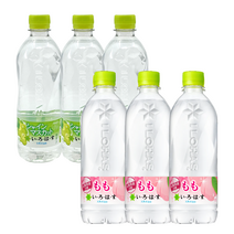 이로하스 샤인머스캣 복숭아 물 540ml (3+3 세트) 일본 천연수 화이트 피치, 1개