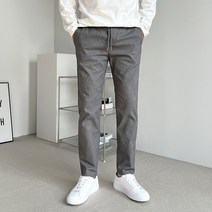 로니제이 남자 면바지 스판 밴딩 빅사이즈 일자핏 면 팬츠