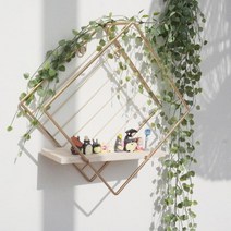 골드 철제 마름모선반 벽선반 인테리어 벽걸이 선반