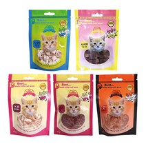 캣몽 40g 20개 1타 고양이 간식 치킨 오리 어포 대구 슬라이스 사사미, 치킨 슬라이스