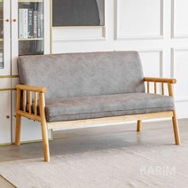 일인용 쇼파 모던 소형 침실 거실 북유럽 패브릭 1인용 소파 의자 렌탈 숙소 심플, 그레이 더블 폴리에스터