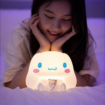 애니메이션 산리오 시나몬롤 홀드 러브 실리콘 수면 탭 라이트 눈 보호 무드등 3 가지 모드, bear version