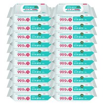 그린핑거 손소독 물티슈 99.9% 살균 캡형 30매x20개