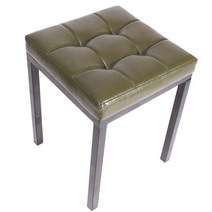 쿠션스툴 1인용 #낱개판매 #벤치 의자 #카페 #인테리어 #식탁 #사각스툴, 카키