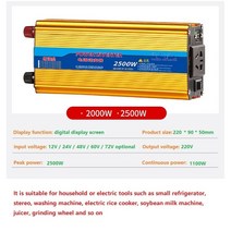수정된 코드 웨이브 인버터 12v24v48v60v72v ~ 220V/50Hz 차량 장착형 가정용 1200W 1600W 3000W 5000W 전력 변환기, 1200W_60V or 72V | 220V 50Hz