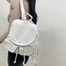VANANA2 여성 유니크 심플 포켓 데일리 빈티지 캐주얼 백팩 3color